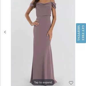 Jenny Yoo Sabine gown in fig size 4 UNALTERED